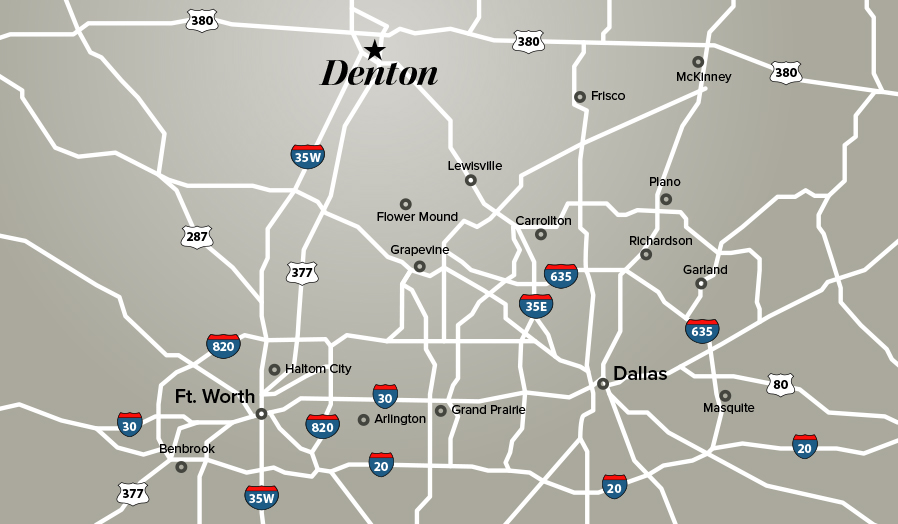 denton county boundaries map